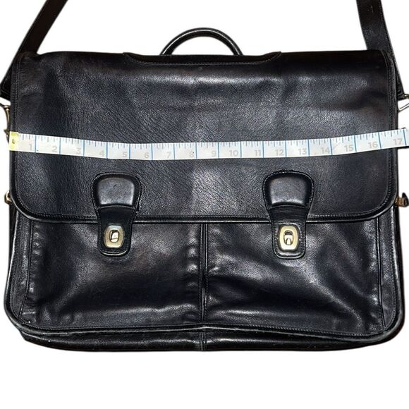 Coach Vintage Unisex Black Leather Briefcase Bag #0532 - Picture 16 of 16